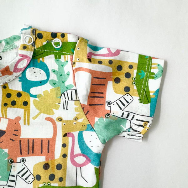 Cotton Bodysuit- Colorful Animals