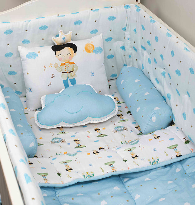 Cot Bedding Set with Bumper - The Little Prince | Set of 7