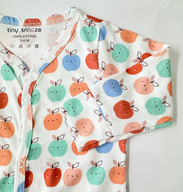 Cotton Sleepsuit- Apples