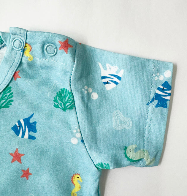 Cotton Bodysuit- Underwater