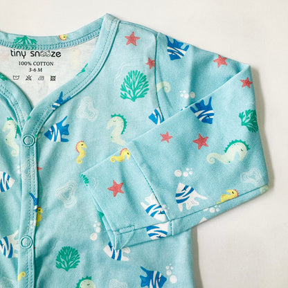 Cotton Sleepsuit- Underwater