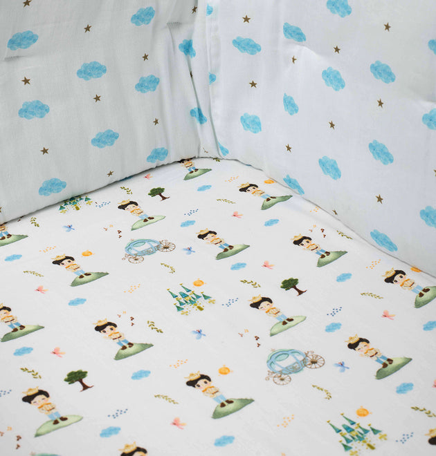 Organic Fitted Cot Sheet- Prince