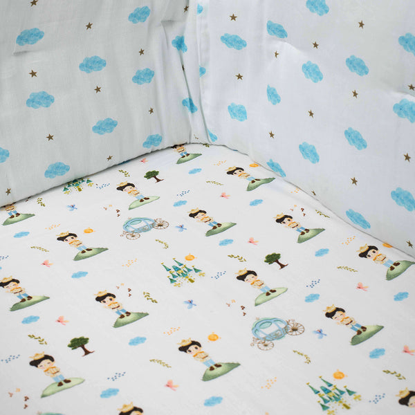 Organic Fitted Cot Sheet- Prince