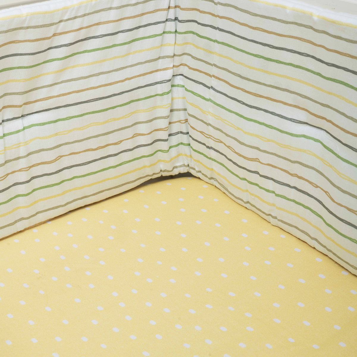 Organic Fitted Cot Sheet- Yellow Grasslands