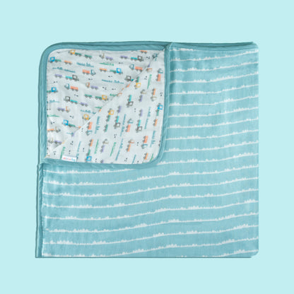 Organic Muslin Blanket- Traffic Jam