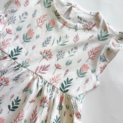 Girls Cotton Frock- Pastel Flowers