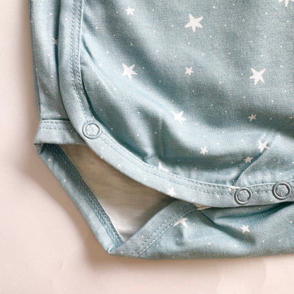 Cotton Kimono Bodysuit- Grey Sky