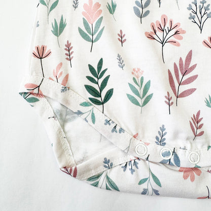 Cotton Bodysuit- Pastel Flowers