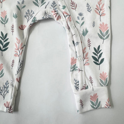 Cotton Sleepsuit- Pastel Flowers