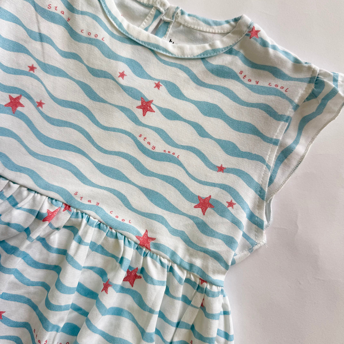Girls Cotton Frock- Waves