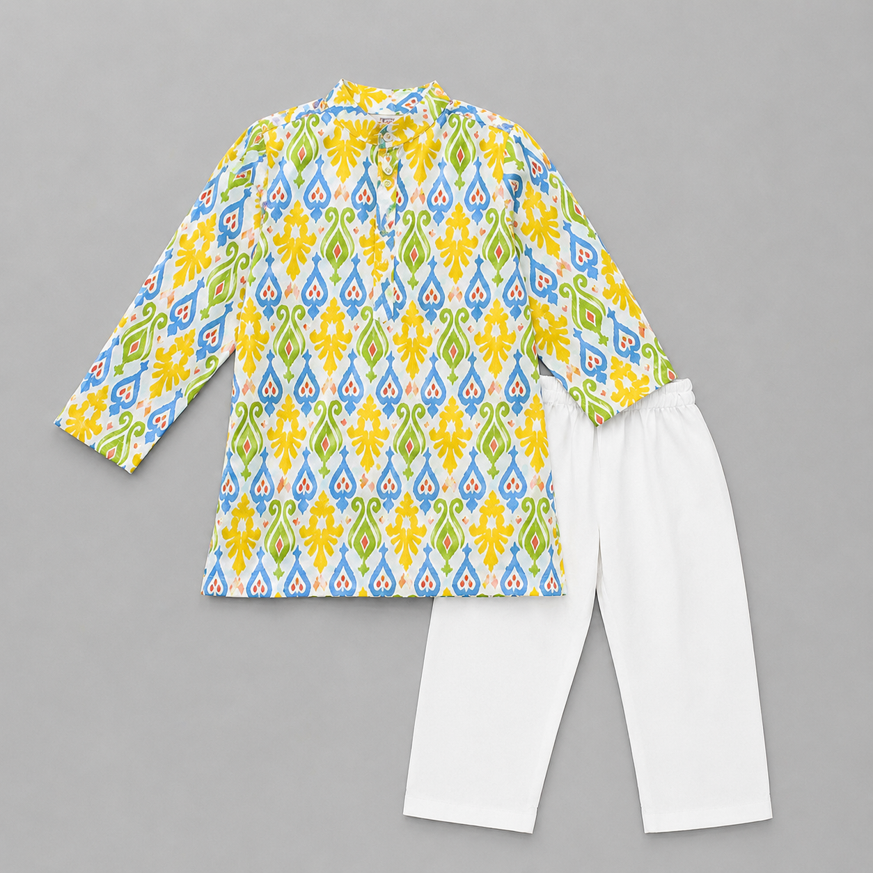Boys Kurta Set- Colorful Ikkat