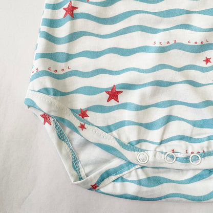 Cotton Bodysuit- Waves