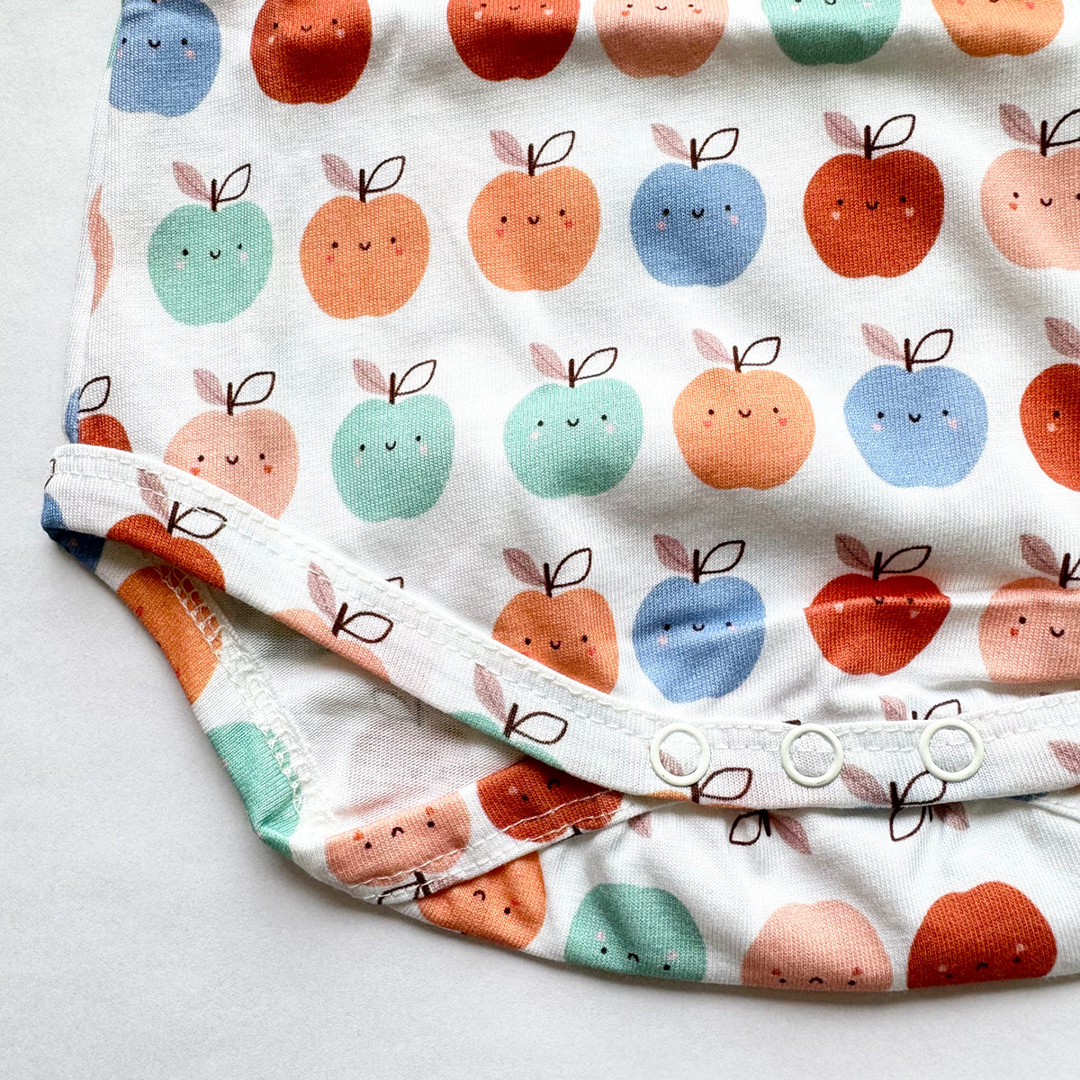 Cotton Bodysuit- Apples
