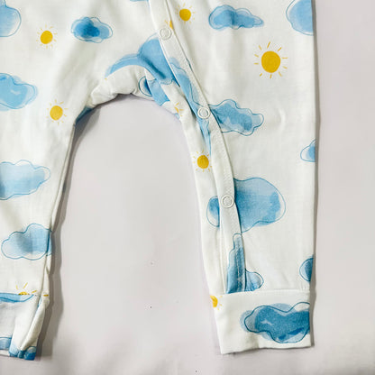 Cotton Sleepsuit- Sun & Clouds