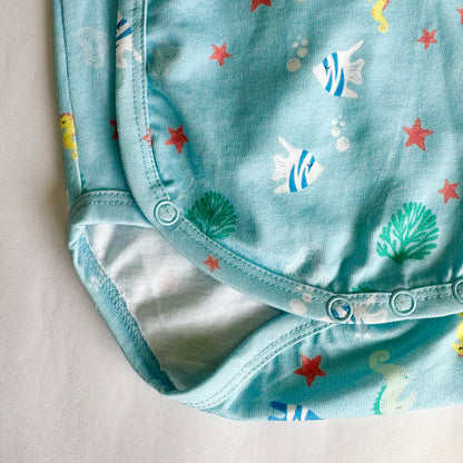 Cotton Kimono Bodysuit- Underwater