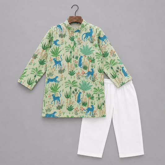 Boys Kurta Set- Jungle