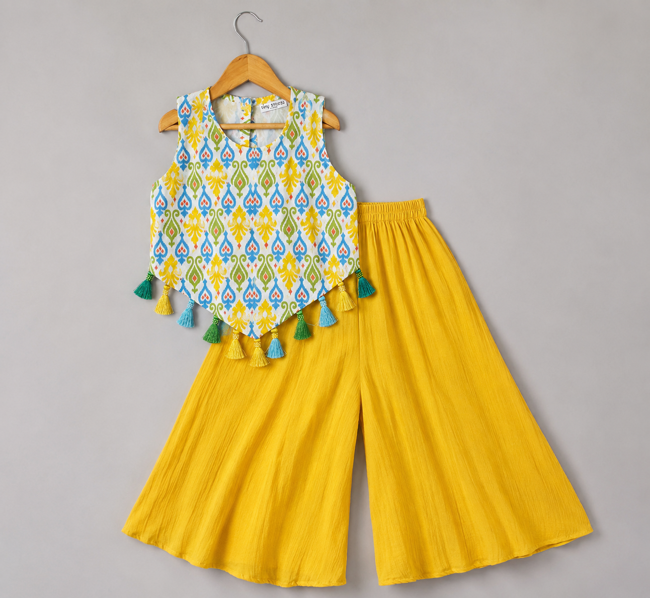 Girls Palazzo Set- Colorful Ikkat