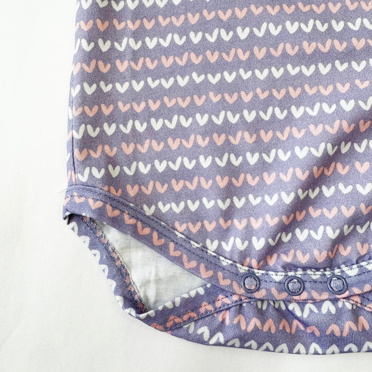 Cotton Bodysuit- Purple Hearts