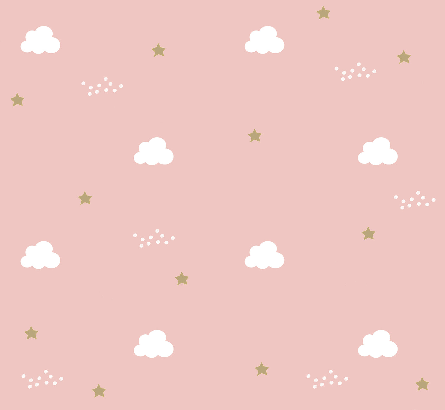 Organic Fitted Cot Sheet- Pink Clouds