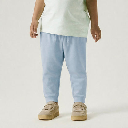 Boys Cotton Joggers- Powder Blue