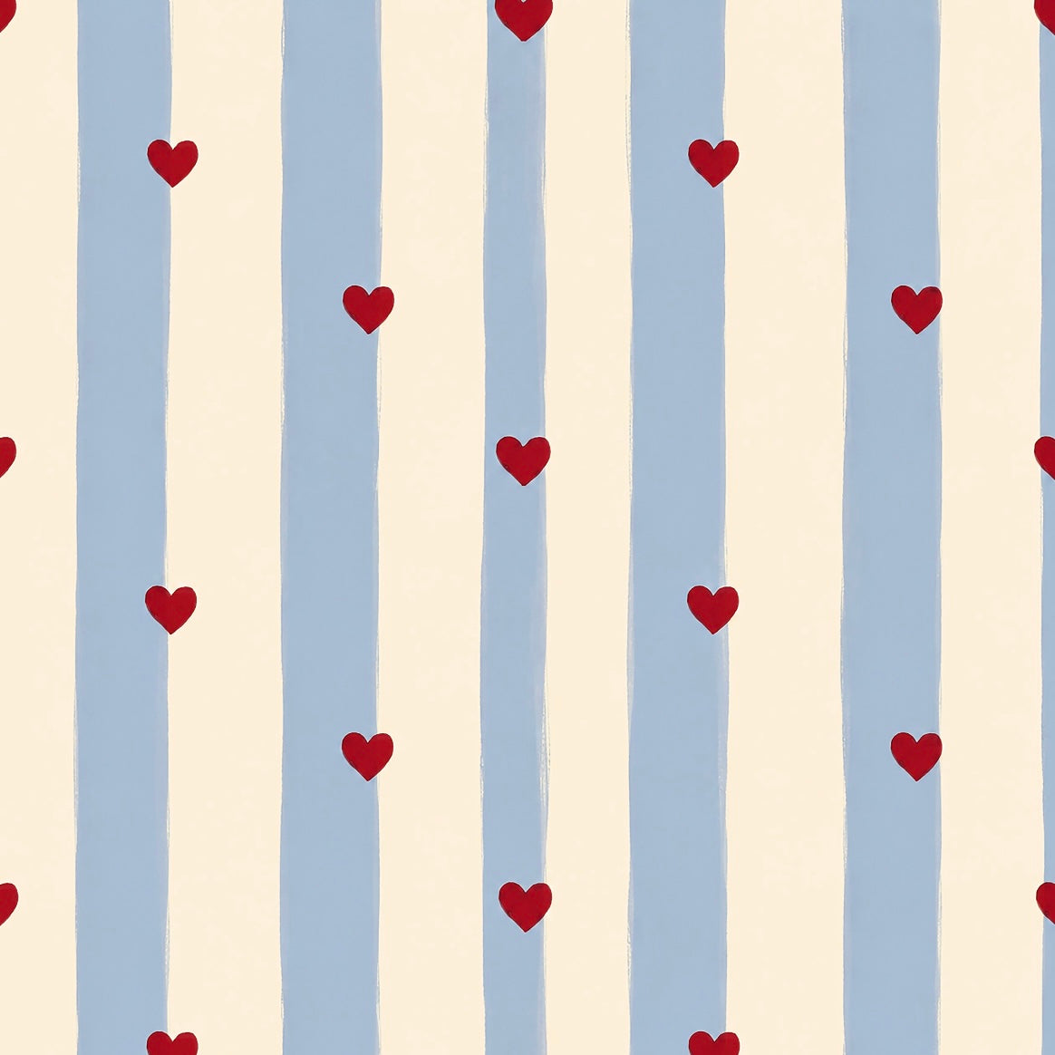 Cotton Nightsuit- Red Hearts