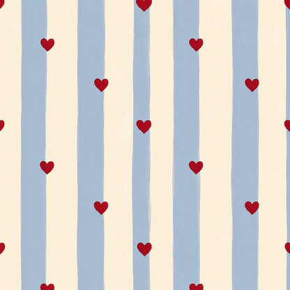 Cotton Nightsuit- Red Hearts