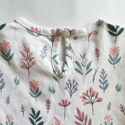 Girls Cotton Frock- Pastel Flowers