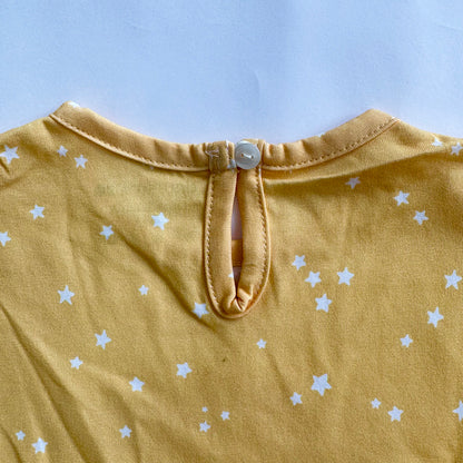 Girls Cotton Frock- Yellow Sky