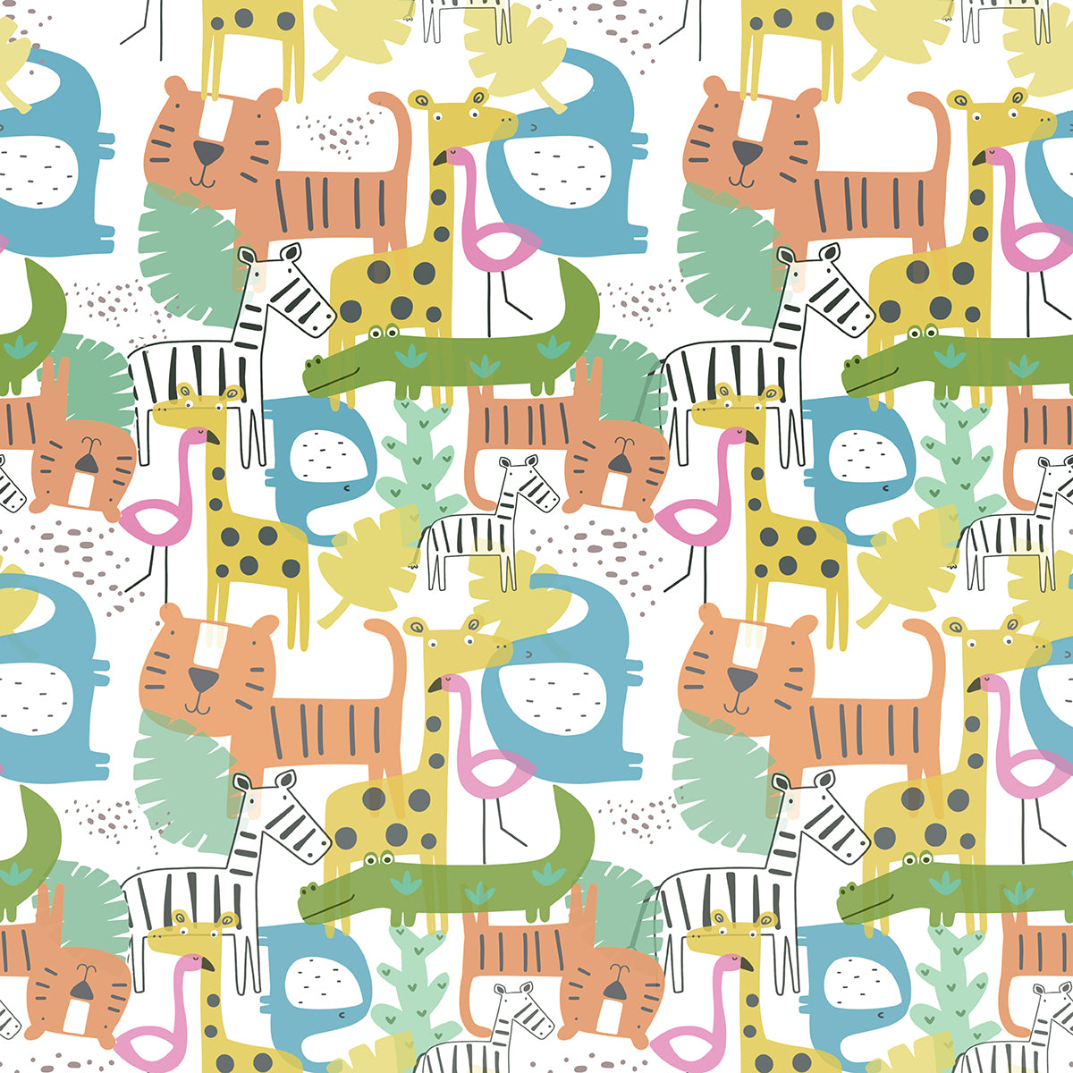 Cotton Bodysuit- Colorful Animals