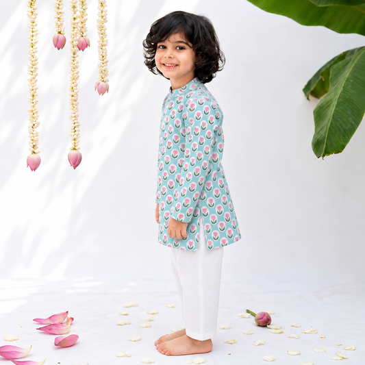 Boys Kurta Set- Lotus