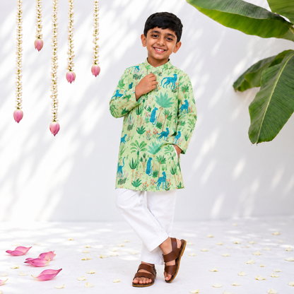 Boys Kurta Set- Jungle