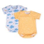 Cotton Bodysuits- Sun Clouds & Yellow Sky- Pack of 2