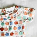 Girls Cotton Half-Sleeve Top- Apples
