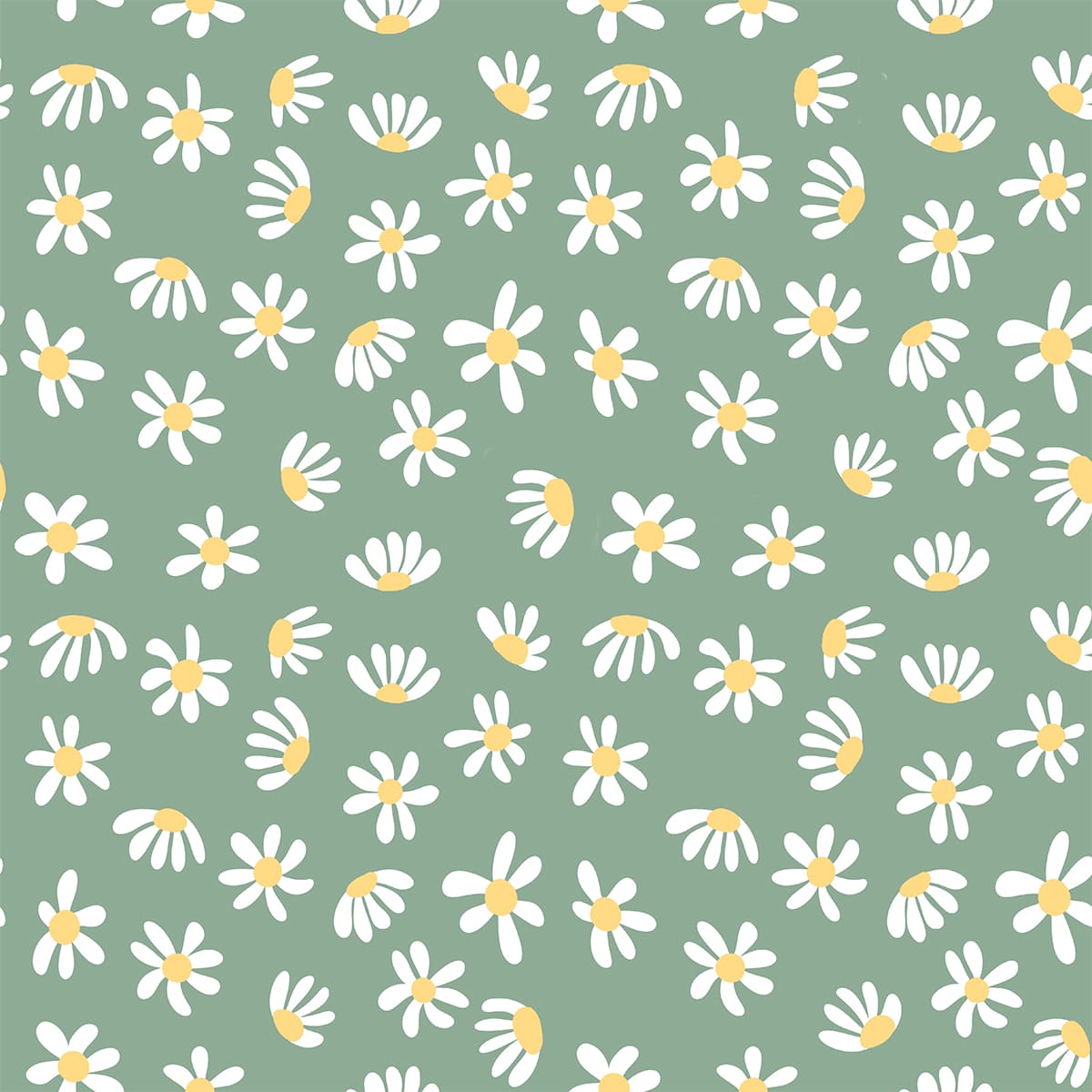 Cotton Nightsuit- Green Flowers