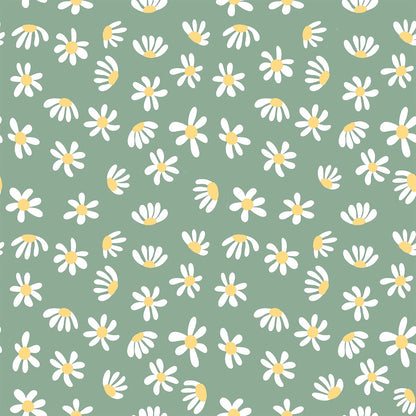 Cotton Bodysuits- Green & Purple Flowers- Pack of 2