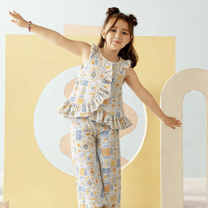 Girls Co-Ord Set with Pants- Beach Holiday