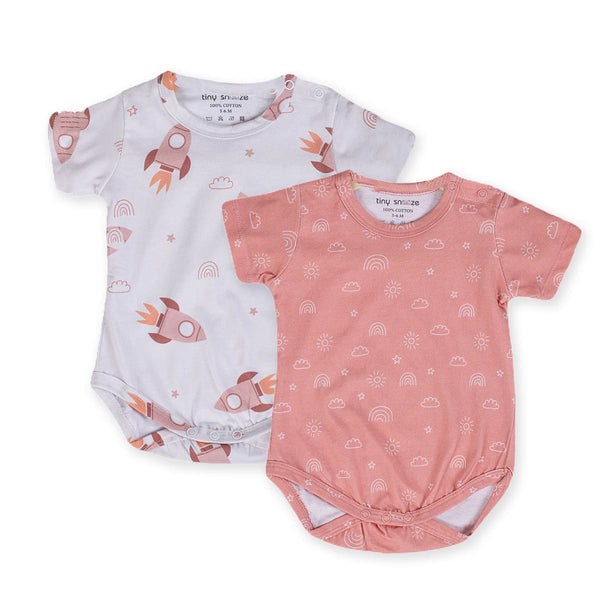 Cotton Bodysuits- Space & Magical Sky- Pack of 2