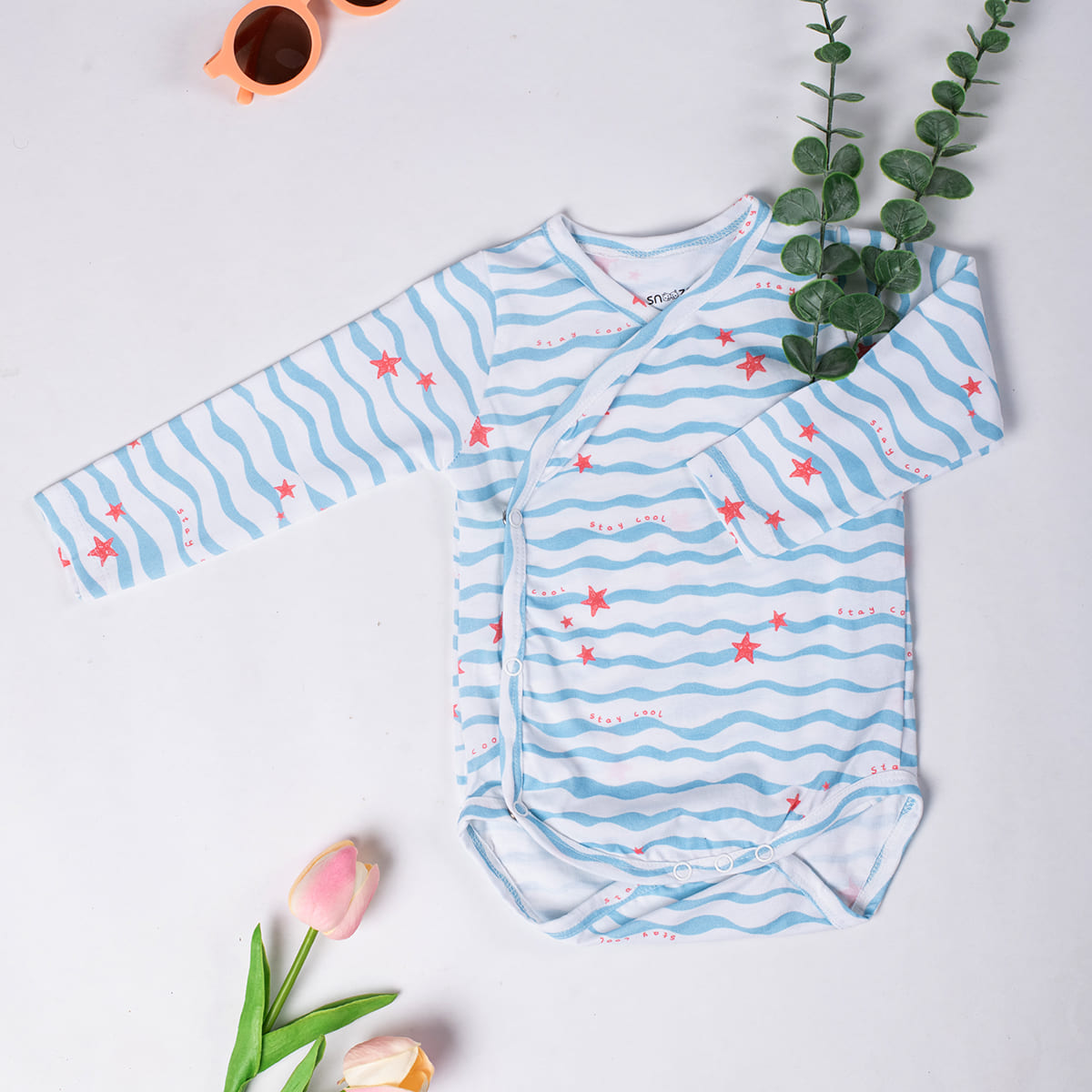 Kimono Bodysuits- Waves & Underwater- Pack of 2