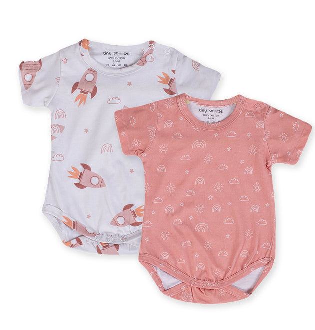 Cotton Bodysuits- Space & Magical Sky- Pack of 2