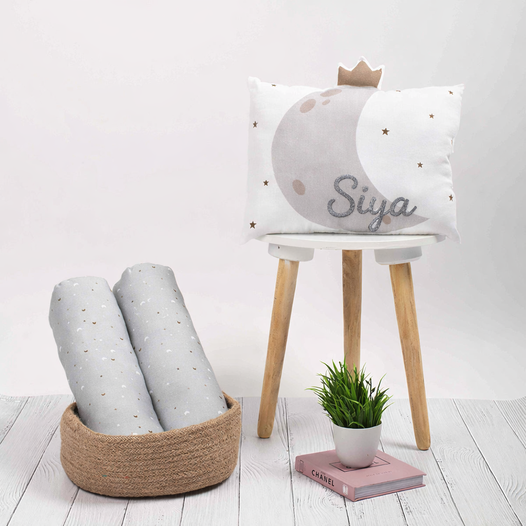 Organic Pillow & Bolsters - Moon | Set of 3