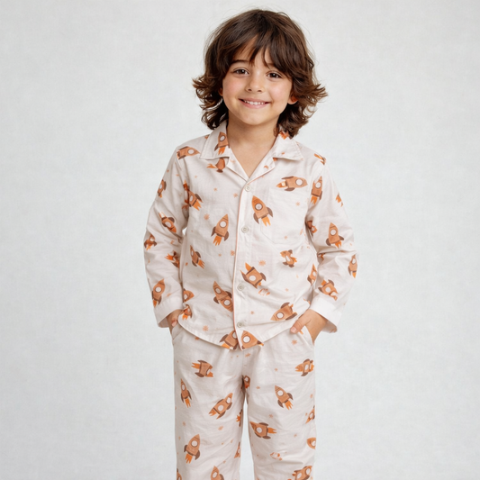 Cotton Nightsuit- Space