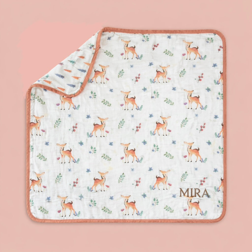 Organic Muslin Blanket- Enchanted Forest