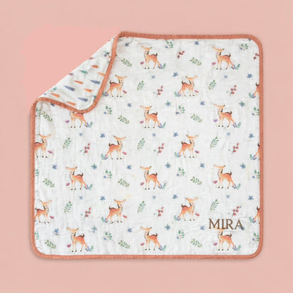 Organic Muslin Blanket- Enchanted Forest