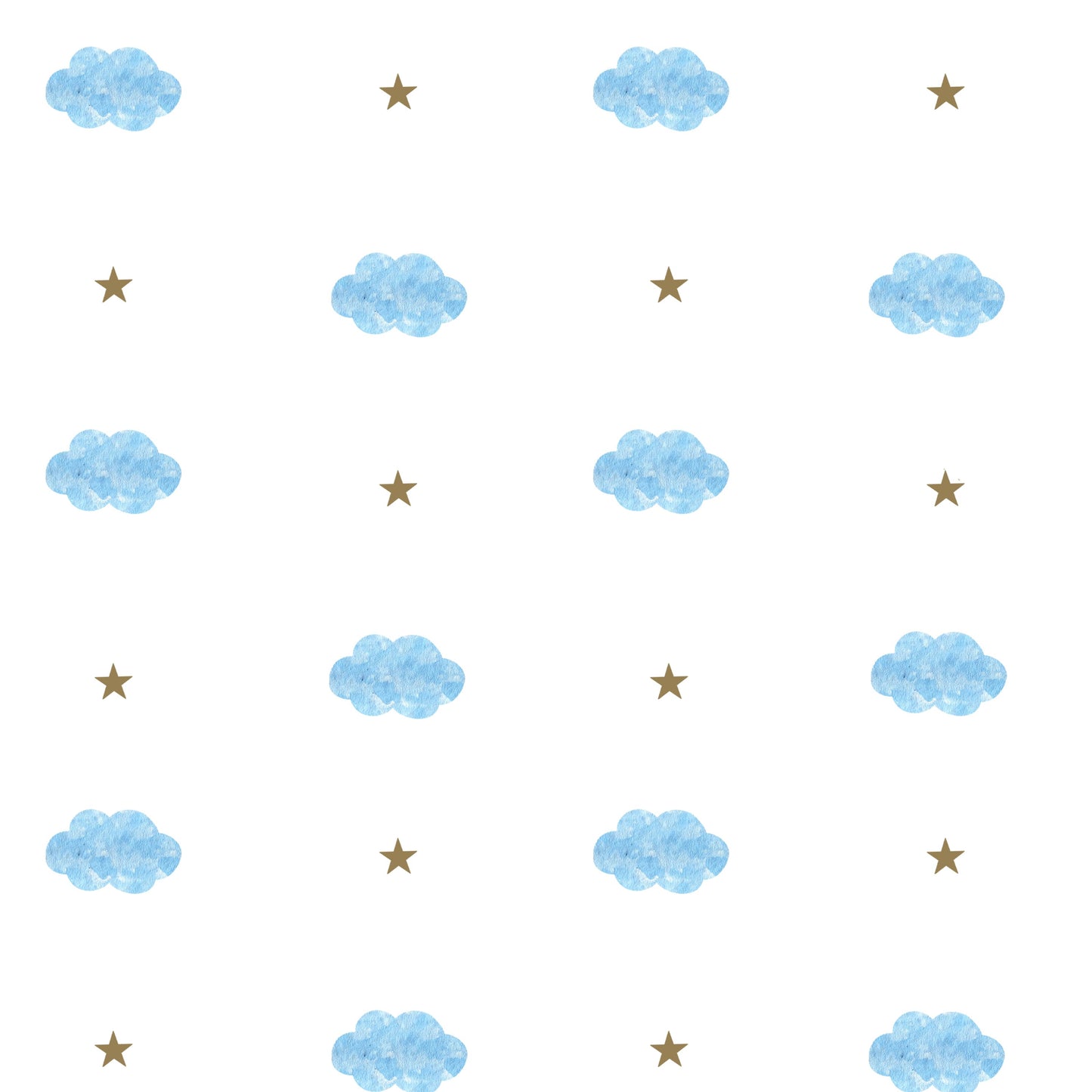 Organic Cot Bumper- Blue Clouds