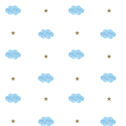 Organic Cot Bumper- Blue Clouds