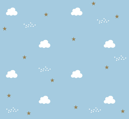 Cotton Nightsuit- Blue Clouds