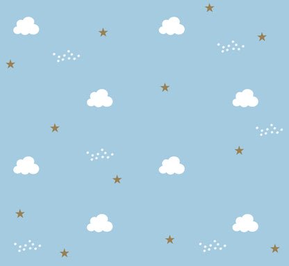 Feeding Pillow- Blue Clouds