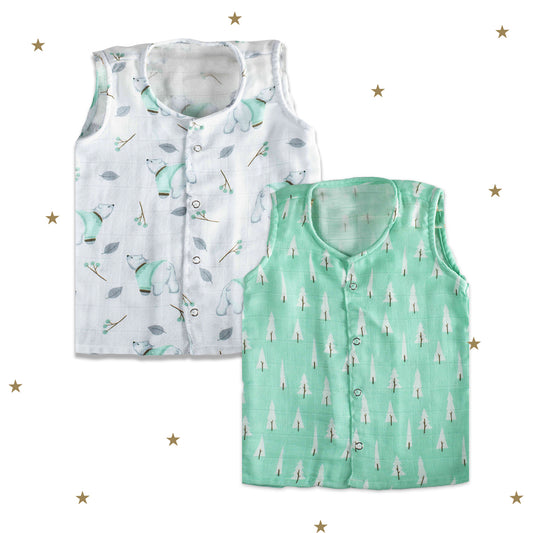 Muslin Jhablas (Set of 2)- Arctic