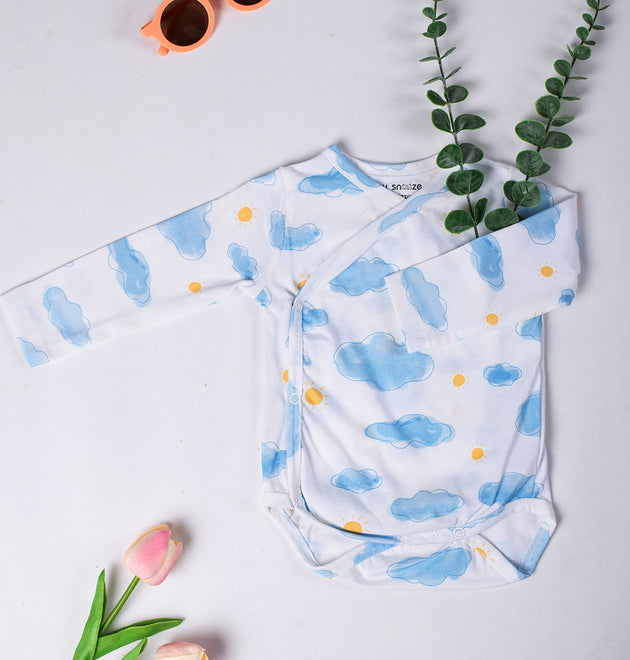 Kimono Bodysuits- Sun Clouds & Yellow Sky- Pack of 2