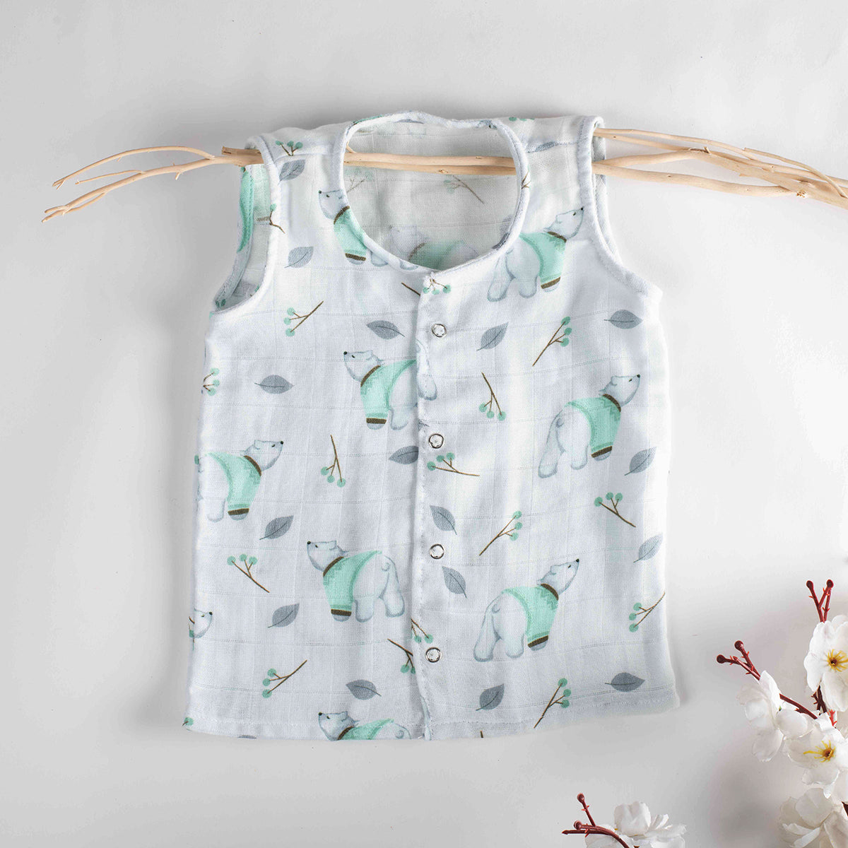 Muslin Jhablas (Set of 2)- Arctic